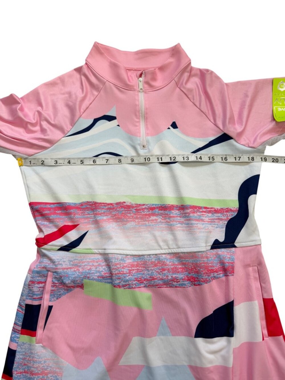Lucky In Love Womens Size M Dress 1/4 Zip Pink Long Sleeve UV 50 Pickleball NEW - Picture 6 of 8